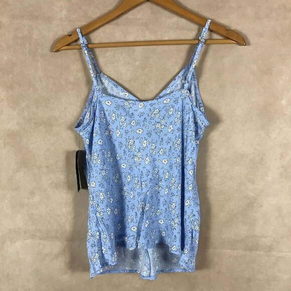 One Hart Blue Floral V-neck Camisole Tank Top NWT SMALL - Picture 5 of 6